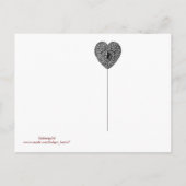 MONOGRAM VOOR ZWARTE EN WITTE DAMASKMONOGRAM AANKONDIGINGSKAART (Achterkant)