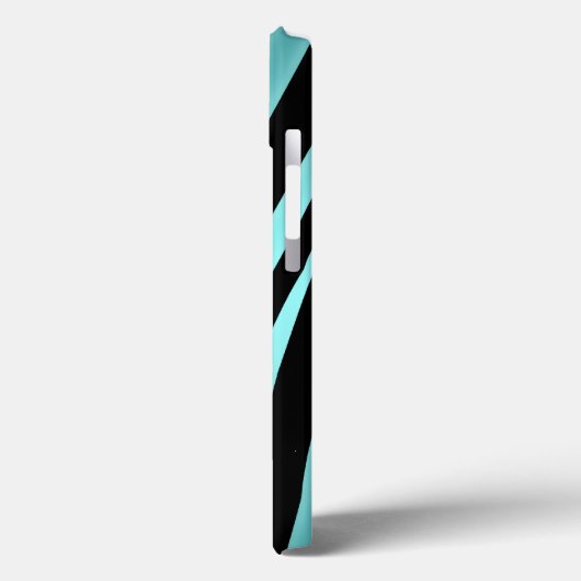 Monogram voor zwarte Zebra- en zwarte Zebrastripes Case-Mate iPhone Case (Achterkant / Links)