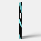 Monogram voor zwarte Zebra- en zwarte Zebrastripes Case-Mate iPhone Case (Achterkant / Rechts)