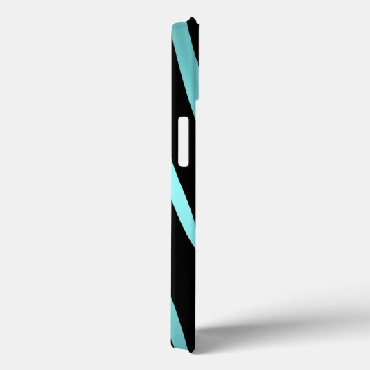 Monogram voor zwarte Zebra- en zwarte Zebrastripes Case-Mate iPhone Case (Achterkant / Rechts)