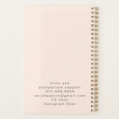 Monogram Voorjaar Bloemen Hand getrokken Doula of  Planner (Achterkant)