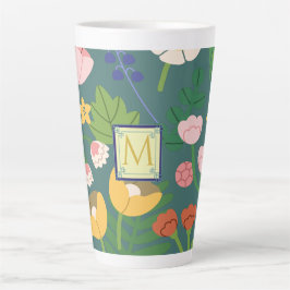 Monogram voorjaarschemicaliën latte mok