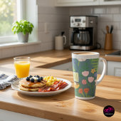 Monogram voorjaarschemicaliën latte mok