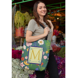 Monogram voorjaarschemicaliën tote bag