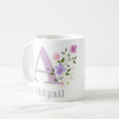 Monogram & voornaam Abigail koffiemok (Voorkant links)