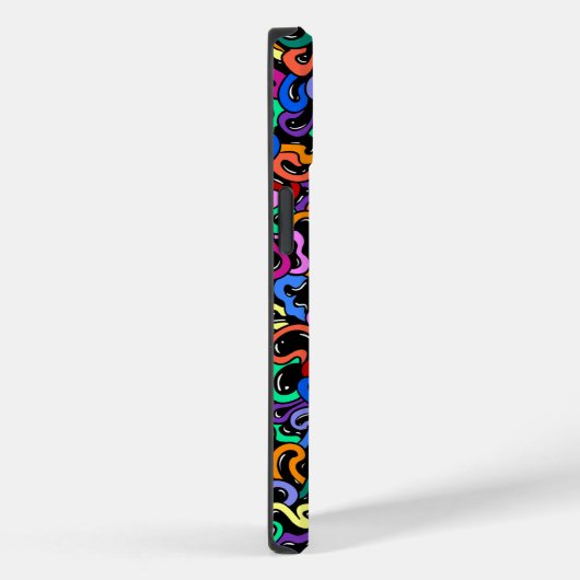 Monogram Voornaam kleurig bubbelpatroon toevoegen Case-Mate iPhone Case (Achterkant / Rechts)