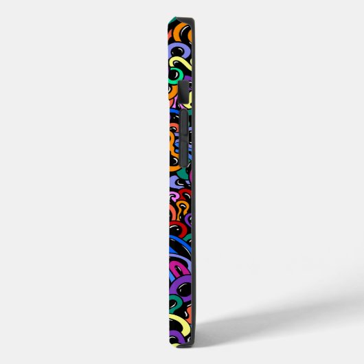 Monogram Voornaam kleurig bubbelpatroon toevoegen Case-Mate iPhone Case (Achterkant / Links)