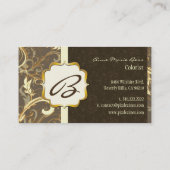 Monogram, vouw- + zwammen visitekaartjes (Achterkant)