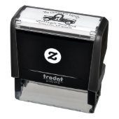 Monogram  Vrachtwagen Familienaam Retouradres Zelfinktende Stempel (Product)