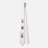 monogram vredesteken stropdas (Voorkant)