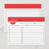 Monogram Vrijgezellenfeest Recipcard Briefkaart (Voorkant / Achterkant)