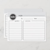 Monogram Vrijgezellenfeest Recipcard Briefkaart (Voorkant / Achterkant)