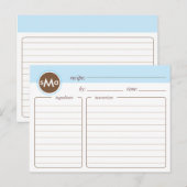 Monogram Vrijgezellenfeest Recipcard Briefkaart (Voorkant / Achterkant)