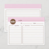 Monogram Vrijgezellenfeest Recipcard Briefkaart (Voorkant / Achterkant)