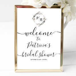 Monogram Vrijgezellenfeest Welkomstbord Schuimbord Poster