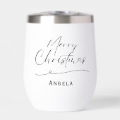 Monogram Vrolijk Kerstfeest eenvoudige typografie (Voorkant)