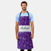 Monogram vrolijk kerstfeest en gelukkig nieuwjaar! schort (Gedragen)