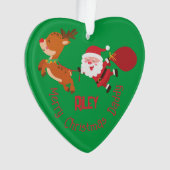 Monogram Vrolijk Kerstfeest Papa | Ornament aan he (voorkant)