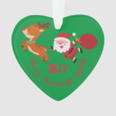 Monogram Vrolijk Kerstfeest Papa | Ornament aan he (achterkant)