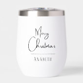 Monogram Vrolijk Kerstmis eenvoudig script (Voorkant)