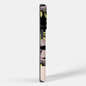 Monogram vrouwelijk mooi contrast zwart-roze Case-Mate iPhone case (Achterkant / Rechts)