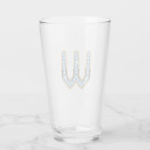 Monogram W - 16 oz glas (Achterkant)