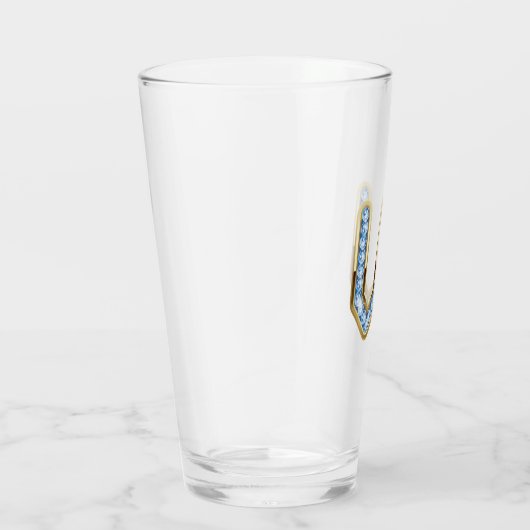 Monogram W - 16 oz glas (Rechts)