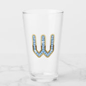 Monogram W - 16 oz glas (Voorkant)