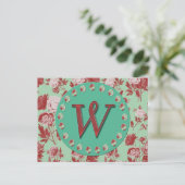  Monogram W Briefkaart (Staand voorkant)