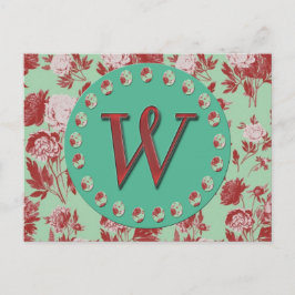 Monogram W Briefkaart