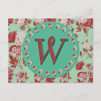 Monogram W Briefkaart