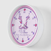 Monogram W harten meisjesnaam die roze klok beteke (Hoek)