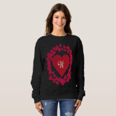 Monogram W  Heart Wreath Shape Trui (Voorkant volledig)