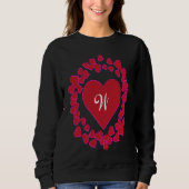 Monogram W Heart Wreath Shape Trui (Voorkant)