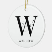 Monogram W hemelse naam Keramisch Ornament (Links)