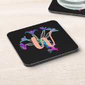 Monogram W Initiaal Drankviltje Bier Onderzetter (Linkerzijde)