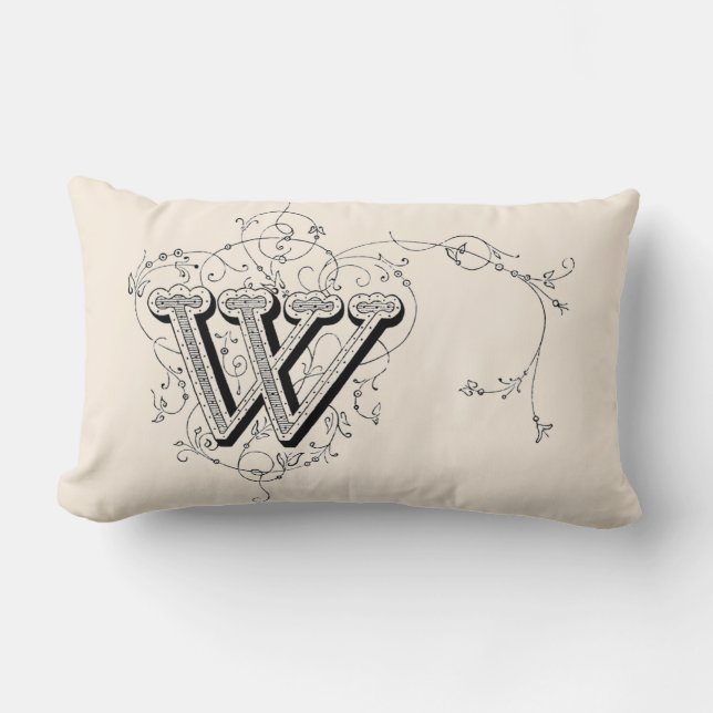  monogram "W" Kussen (Voorkant)
