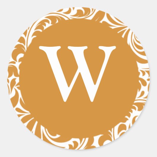 Monogram W Latte White nodigt zegels uit (Voorkant)