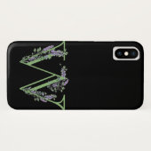 Monogram W lavendel Eucalyptus Case-Mate iPhone Case (Achterkant (horizontaal))