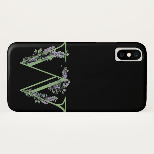 Monogram W lavendel Eucalyptus Case-Mate iPhone Case (Achterkant (horizontaal))