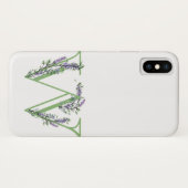 Monogram W lavendel Eucalyptus Case-Mate iPhone Case (Achterkant (horizontaal))