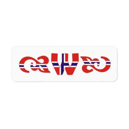 Monogram W Noors label (Voorkant)