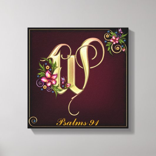 Monogram W Premium Wrapped Canvas (gloss) (Voorkant)