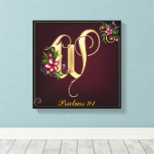 Monogram W Premium Wrapped Canvas (gloss) Afdruk (Insitu (Houten vloer))