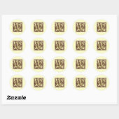  monogram W Ronde Sticker (Vel)