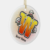 Monogram W sokaap Keramisch Ornament (Rechts)