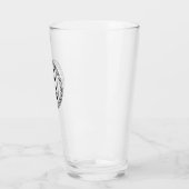 Monogram W - Viking stijl - pint glas (Links)