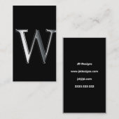 Monogram W visitekaartjes (Voorkant / Achterkant)