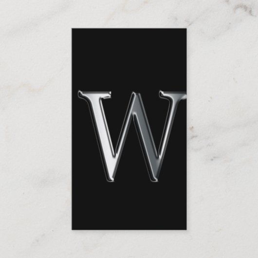 Monogram W visitekaartjes (Voorkant)