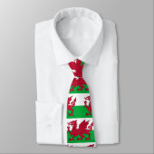 Monogram Wales vlag Welshe rode draak Nekdas Stropdas (Gebonden)